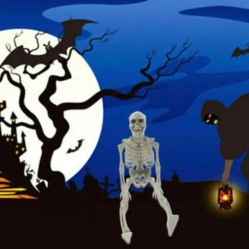 Raxiva-poseable full size skeleton halloween decorations