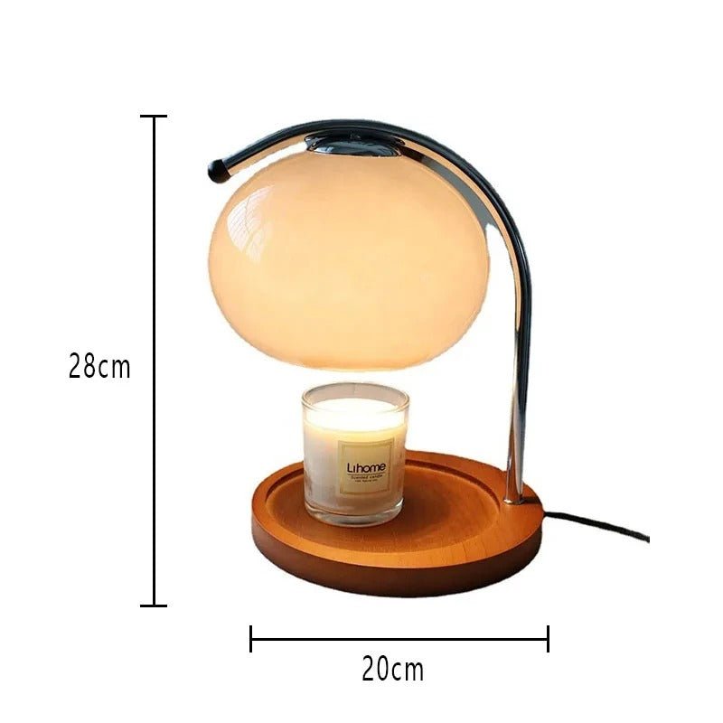 Raxiva-retro glass dimmable candle warmer lamp aromatic atmosphere