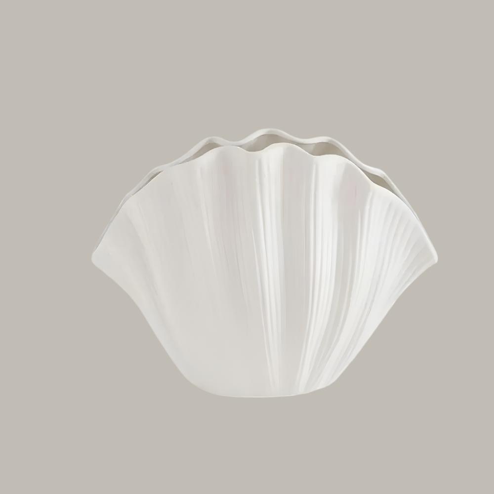 Raxiva-sea shell ceramic vase floral arrangement terrarium room decor accessories